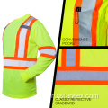 Отражающая безопасность рубашка с высокой видимостью желтые рабочие рубашки
